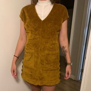 Madewell Corduroy Minidress (mustard)